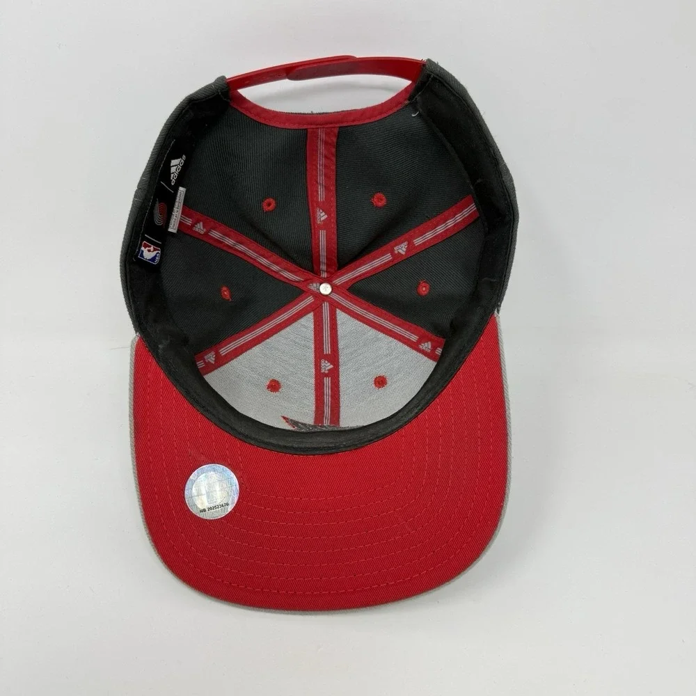 Adidas‎ Portland Trail Blazers Hat Cap Gray Adjustable Snapback Embroidered